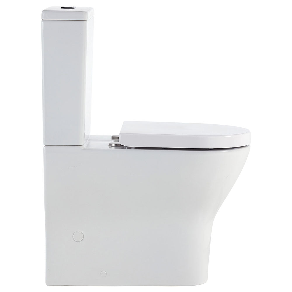 Fienza Tono Tornado Flush Back-to-Wall Toilet Suite Gloss White