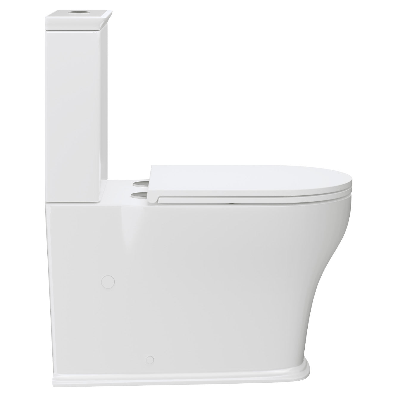 Fienza Lillian Tornado Flush Back-to-Wall Toilet Suite Gloss White with Slim Seat