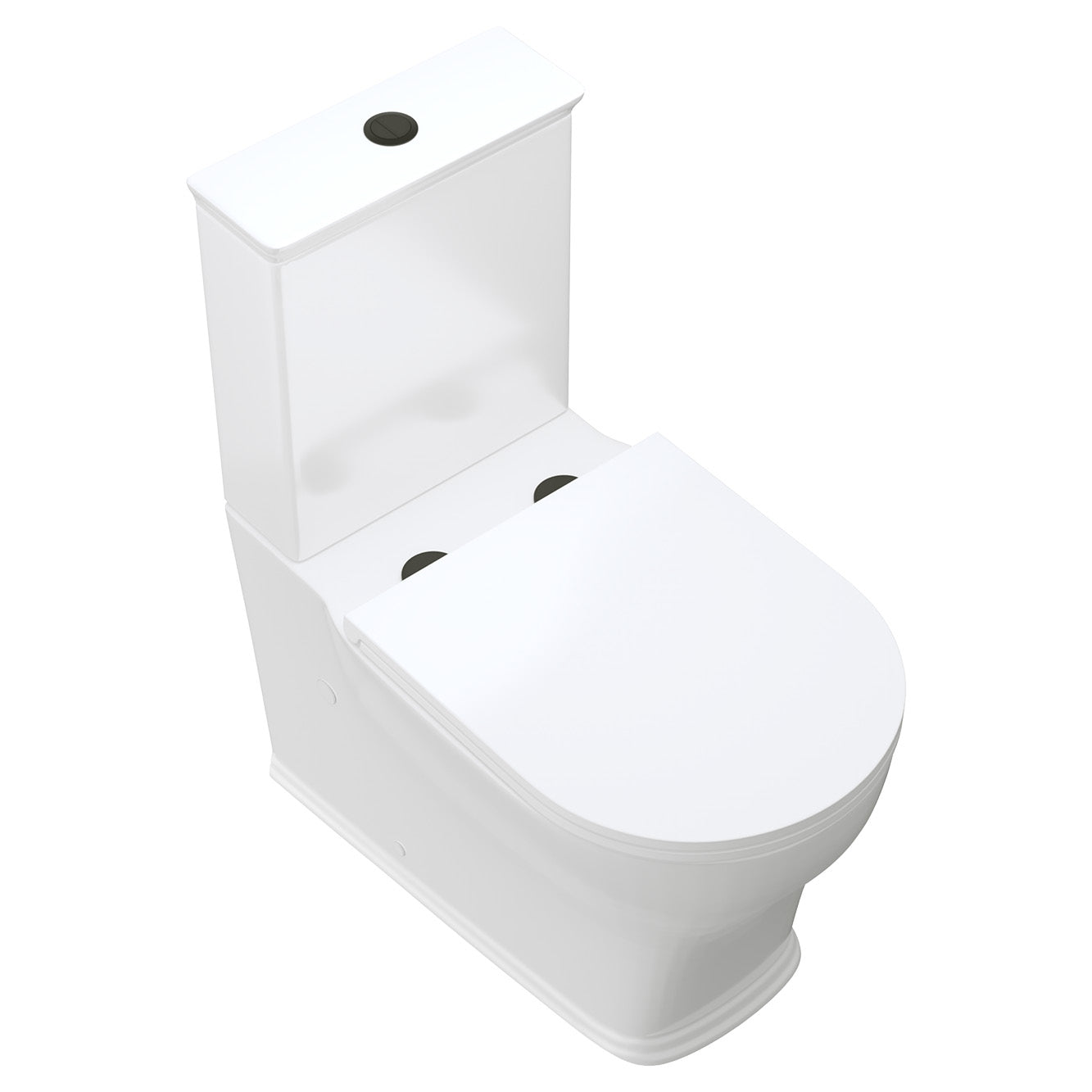 Fienza Lillian Tornado Flush Back-to-Wall Toilet Suite Gloss White with Slim Seat