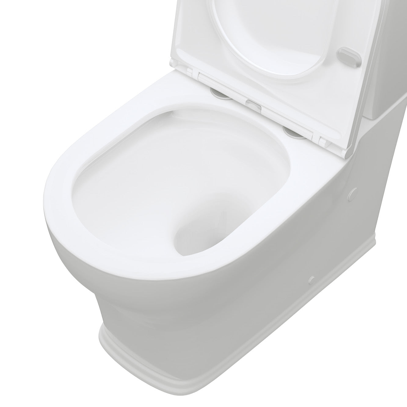 Fienza Lillian Tornado Flush Back-to-Wall Toilet Suite Gloss White with Slim Seat
