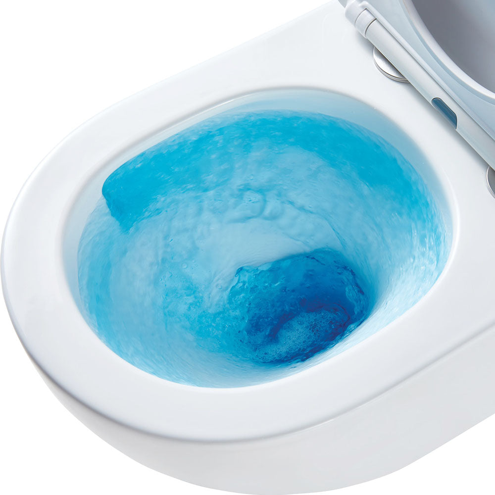 Fienza Koko Gloss White Rimless Tornado Wall Hung Toilet Pan Slim Seat