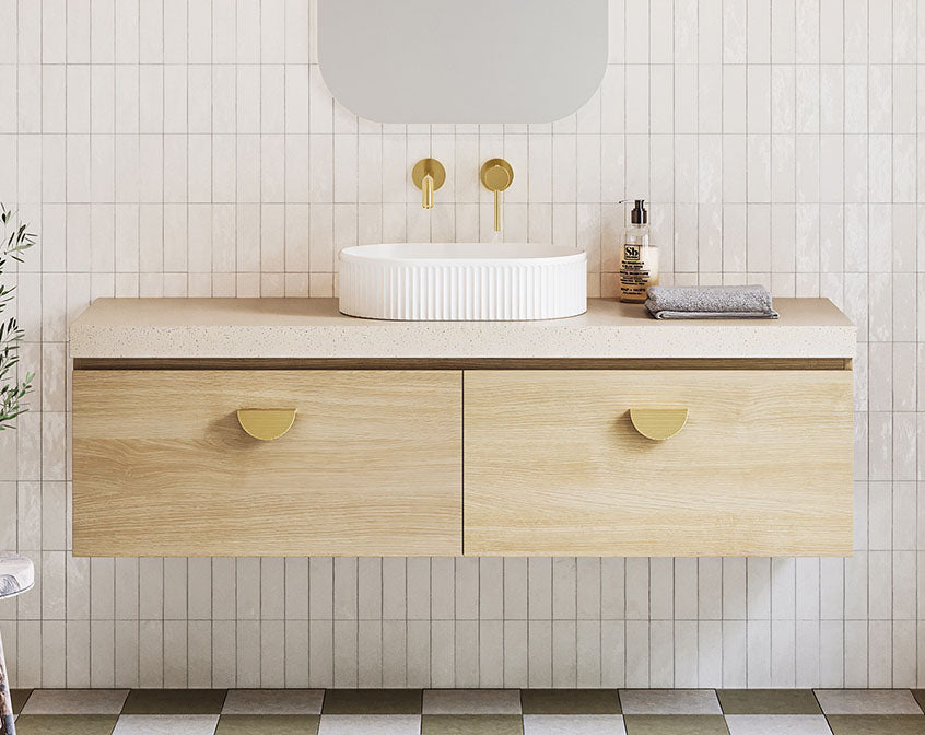 Timberline Kingsley Wall Hung Vanity Unit Above Counter Basin