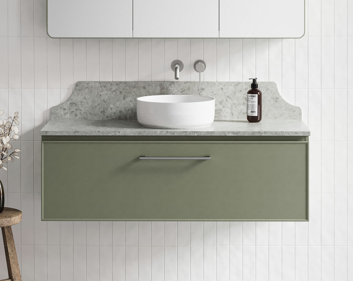 Timberline Kingsley Wall Hung Vanity Unit Above Counter Basin