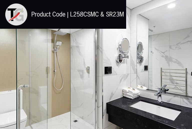 Thermogroup Thermorail 240V Straight Round Ladder Heated Towel Rail Polished Stainless Steel
