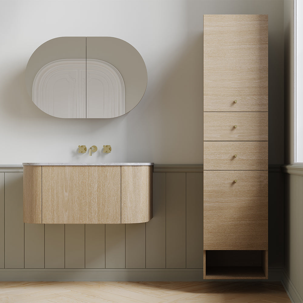 Fienza Lena Wall Hung Double Curve Vanity