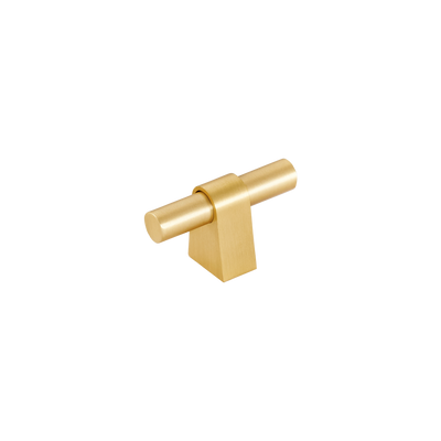 Momo Loreto T Knob 60mm in Brushed Matt Brass