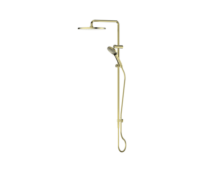 Greens Lavish BubbleJET Twin Rail Shower - PVD Brushed Brass