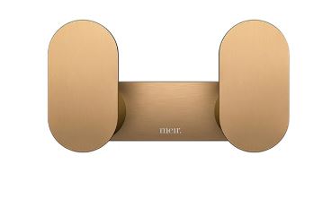 Meir Curvae Double Robe Hook - Lustre Bronze