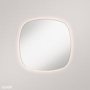 Fienza Kiara LED Framed Squircle Mirror, 700mm, Brushed Copper
