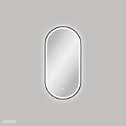 Empire LED Matte Black Framed Mirror, 450 x 900mm
