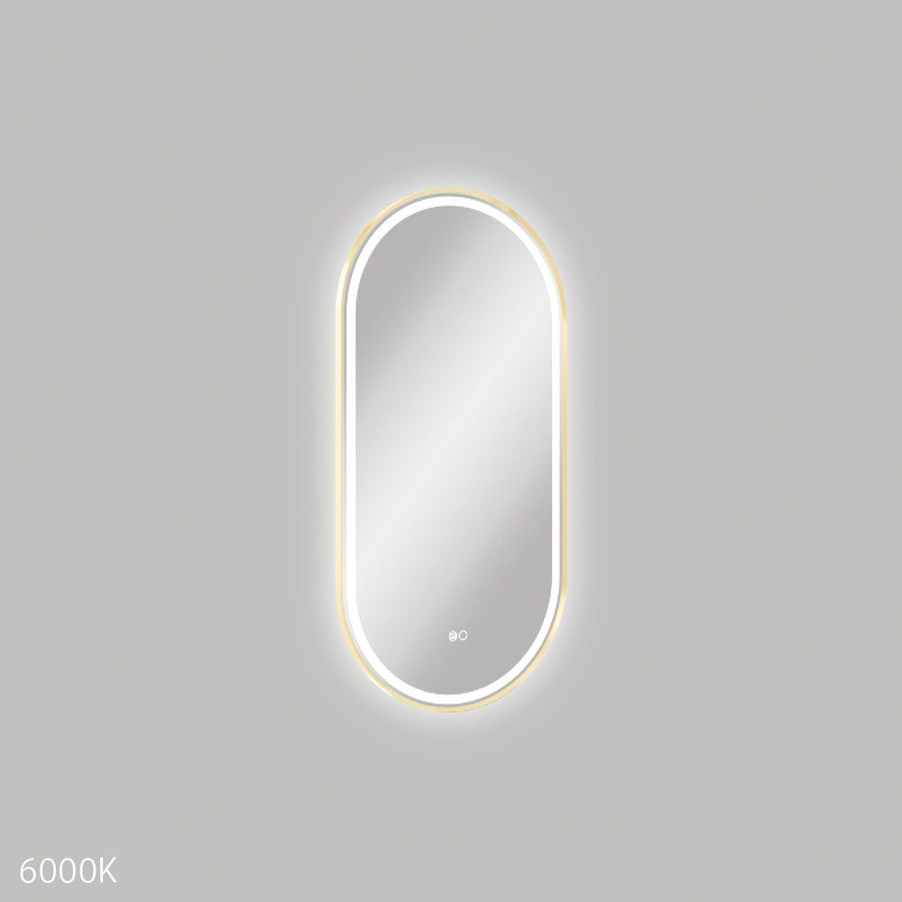 Empire LED Urban Brass Framed Mirror, 450 x 900mm