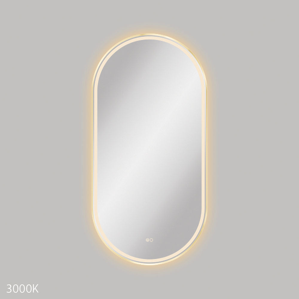 Empire LED Urban Brass Framed Mirror, 600 x 1200mm
