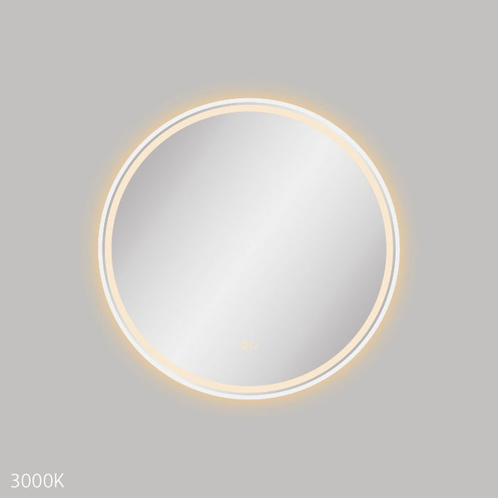 Reba LED Matte White Framed Mirror, 700mm