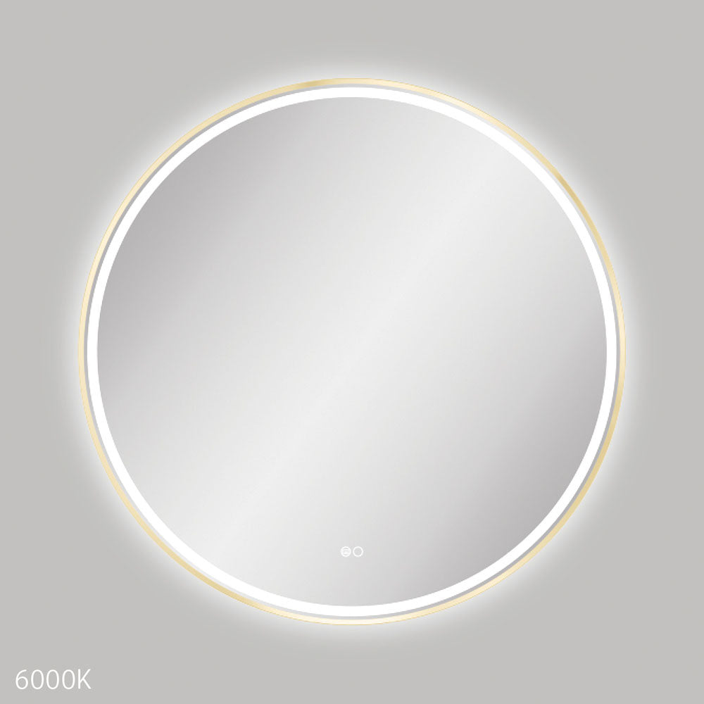 Reba LED Urban Brass Framed Mirror