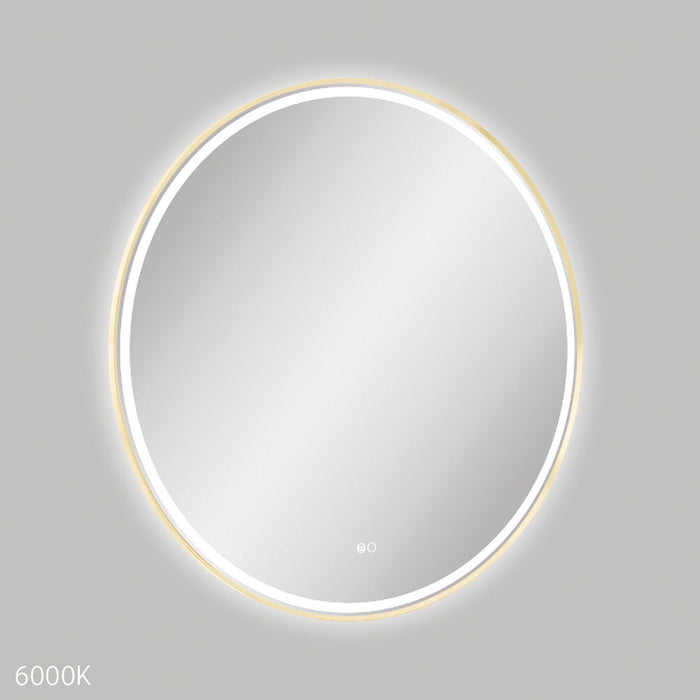 Reba LED Urban Brass Framed Mirror, 900mm