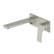 Swept Wall Basin/Bath Mixer with Faceplate - PVD Brushed Nickel