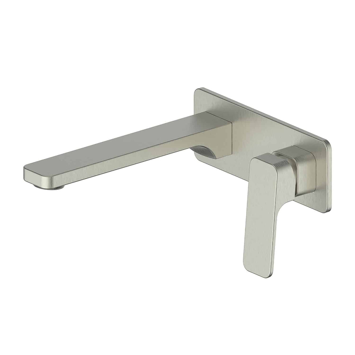 Swept Wall Basin/Bath Mixer with Faceplate - PVD Brushed Nickel