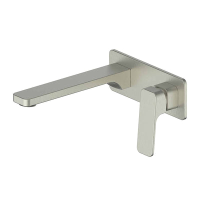 Greens Swept Wall Basin/Bath Mixer with Faceplate - PVD Brushed Nickel