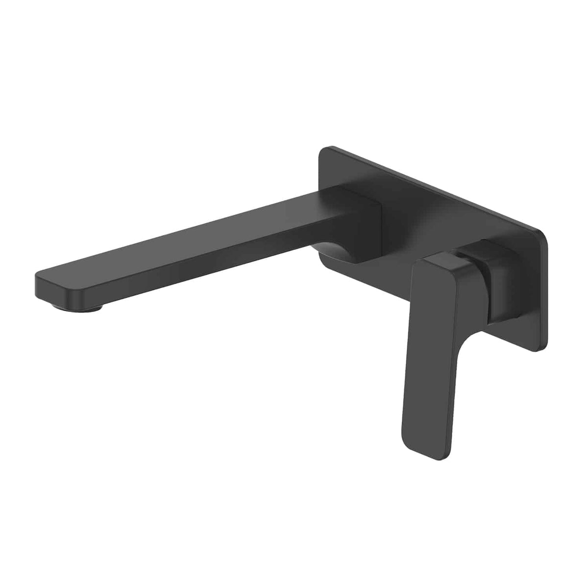 Swept Wall Basin/Bath Mixer with Faceplate - PVD Matte Black