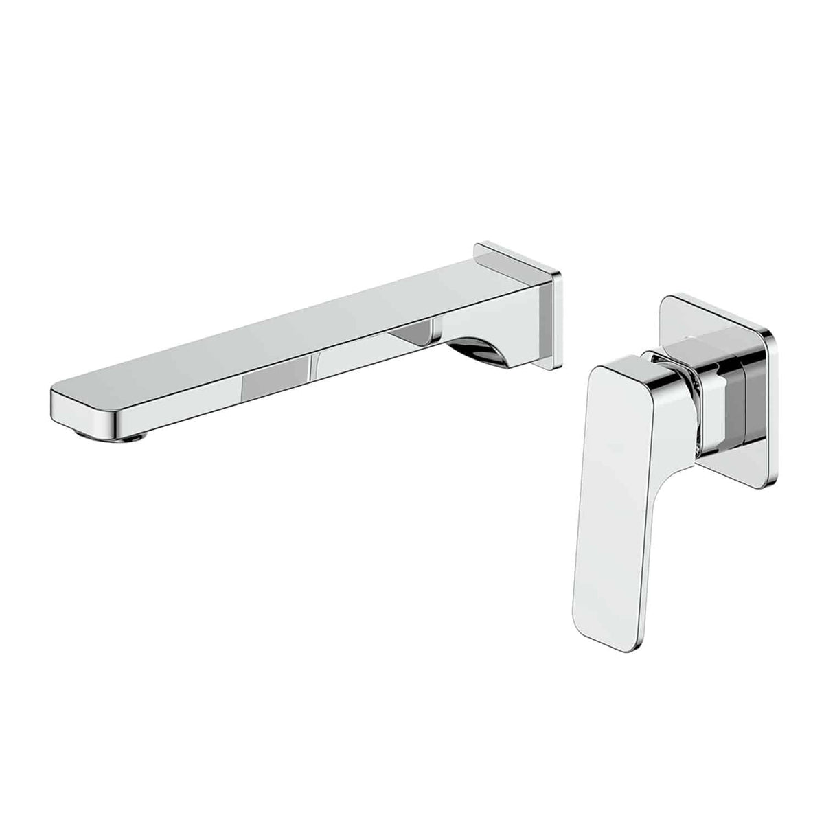 Swept Wall Basin/Bath Mixer - Chrome