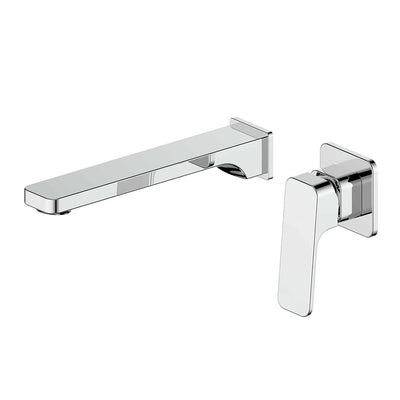 Greens Swept Wall Basin/Bath Mixer - Chrome