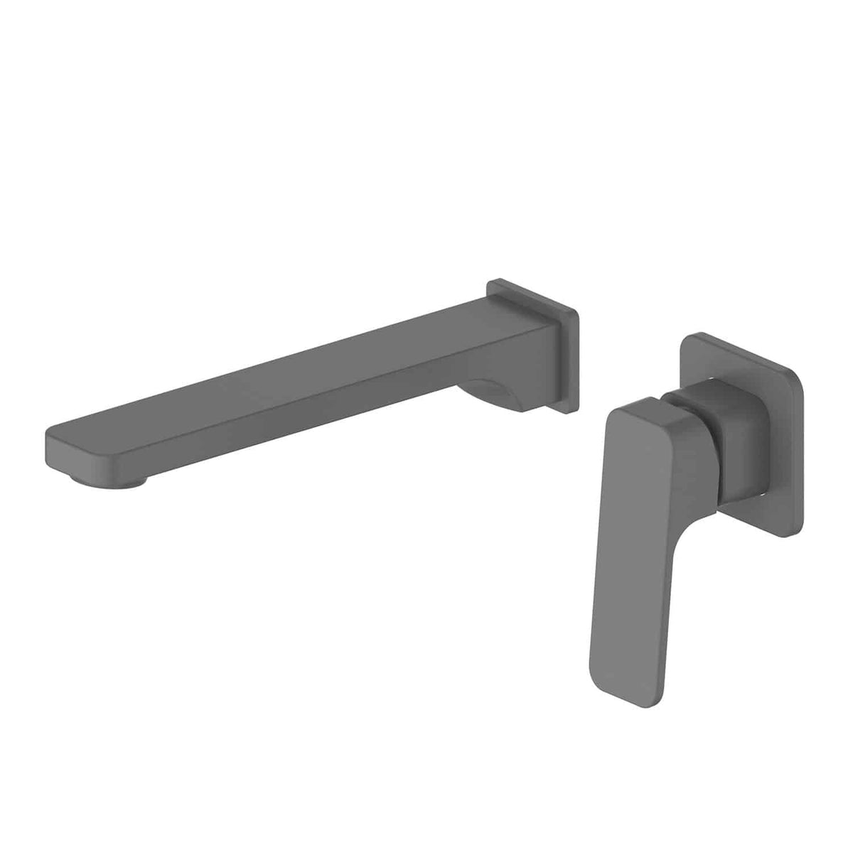 Swept Wall Basin/Bath Mixer - PVD Gunmetal