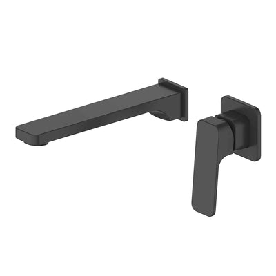 Greens Swept Wall Basin/Bath Mixer - PVD Matte Black