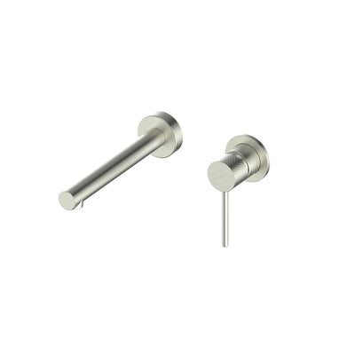 Greens Mika Wall Basin/Bath Mixer - PVD Brushed Nickel
