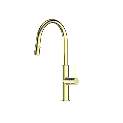 Greens Mika Pull-down Sink Mixer - PVD Brushed Brass