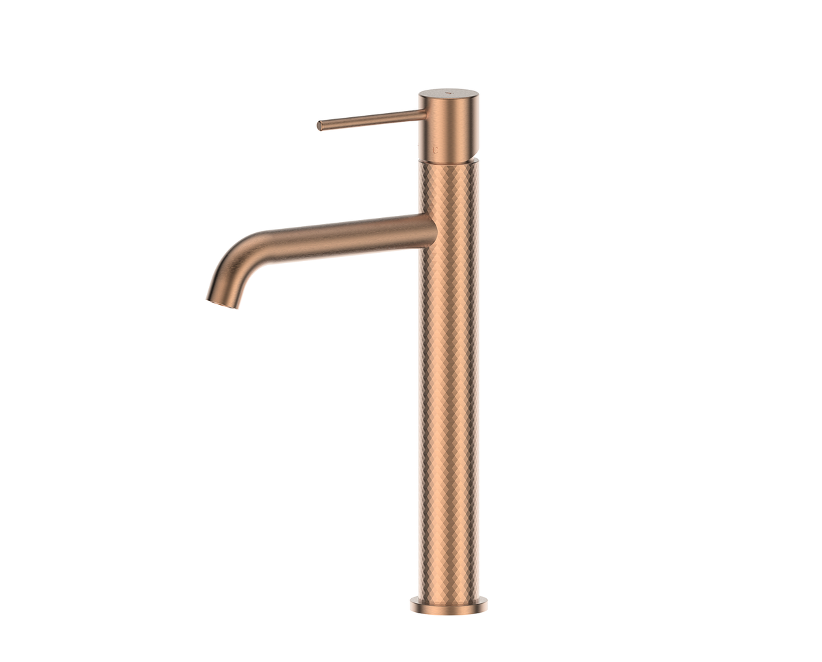 Tesora Tower Basin Mixer - PVD Brushed Copper