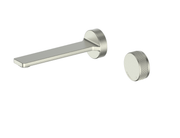 Venza Two Hole Wall Mounted Basin Mixer - PVD Brushed Nickel