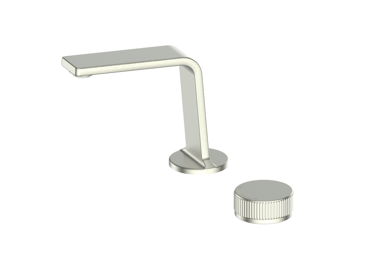 Venza Two Hole Deck Mounted Basin Mixer - PVD Brushed Nickel
