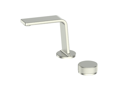 Greens Venza Two Hole Deck Mounted Basin Mixer - PVD Brushed Nickel