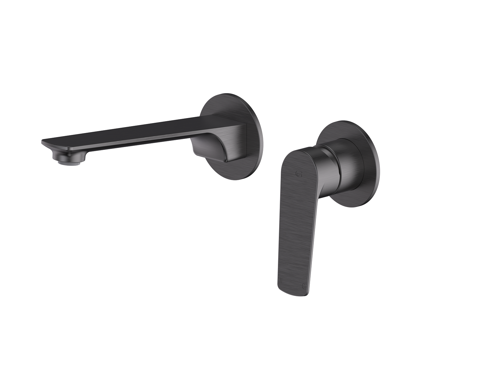 Greens Novi Wall Basin/Bath Mixer Set Gun Metal