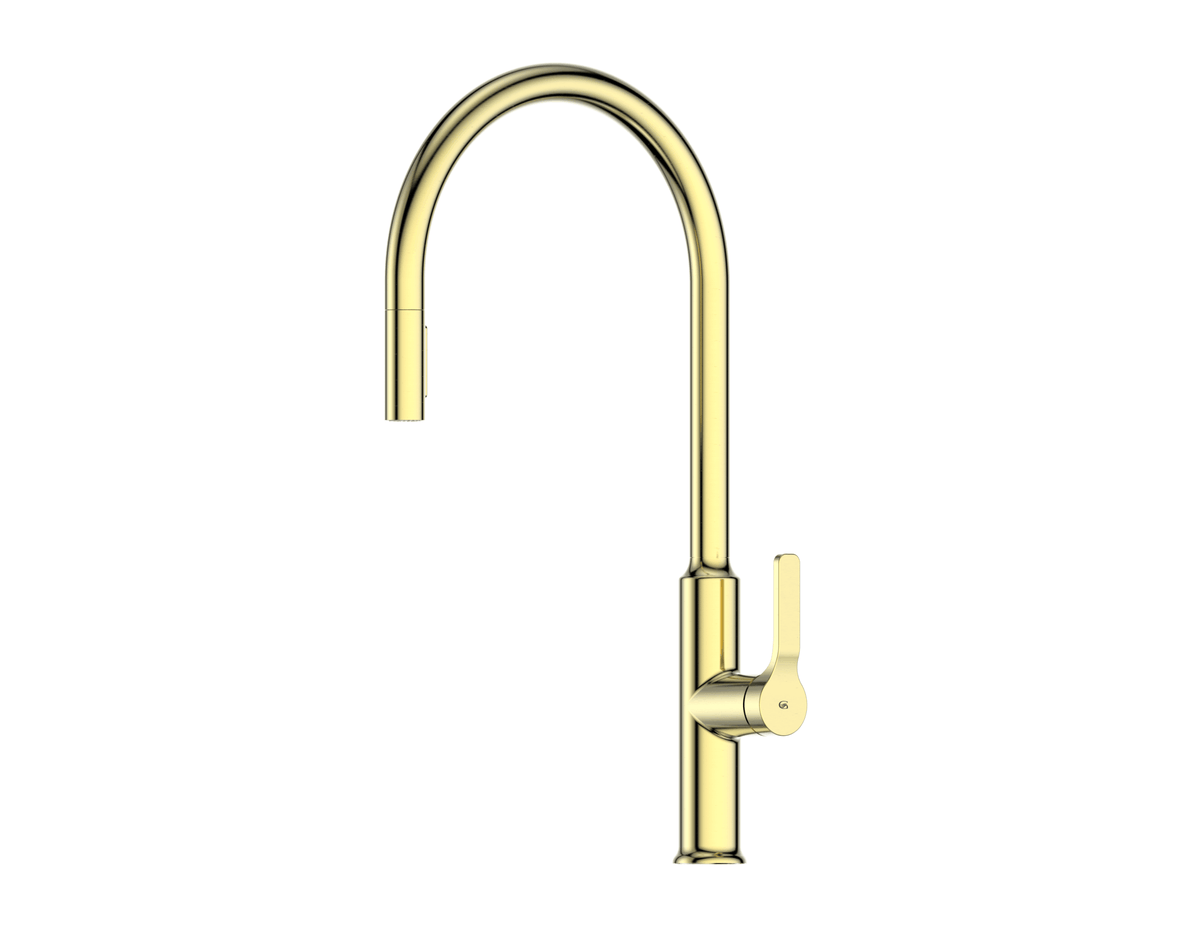 Craft Pulldown Kitchen Mixer with Chef's Spout - PVD Brushed Brass