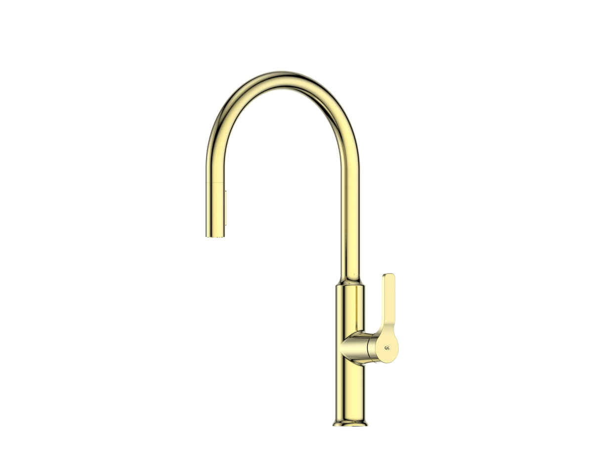 Craft Pulldown Kitchen Mixer with Kitchen Spout - PVD Brushed Brass