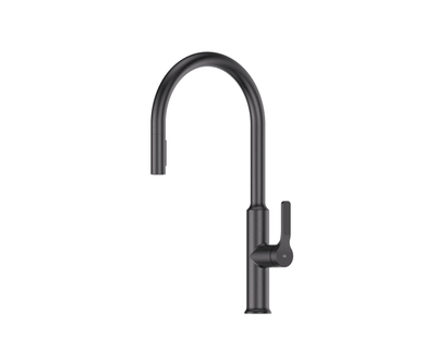 Greens Craft Pulldown Kitchen Mixer with Kitchen Spout - PVD Gunmetal