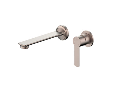 Greens Astro II Wall Basin/Bath Mixer - PVD Brushed Bronze