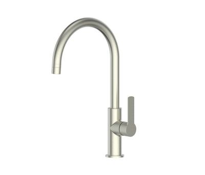 Greens Astro II Gooseneck Sink Mixer - PVD Brushed Nickel
