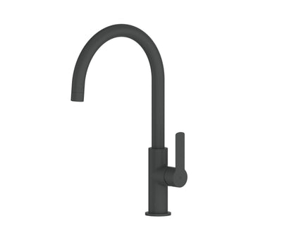 Greens Astro II Gooseneck Sink Mixer - PVD Gunmetal