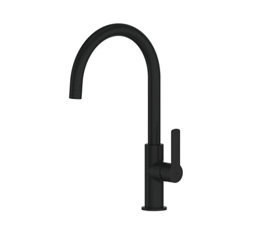 Greens Astro II Gooseneck Sink Mixer - PVD Matte Black
