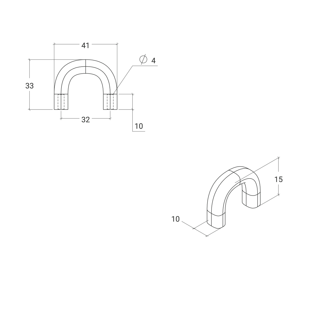 Momo Liora Loop Handle - Line Drawing