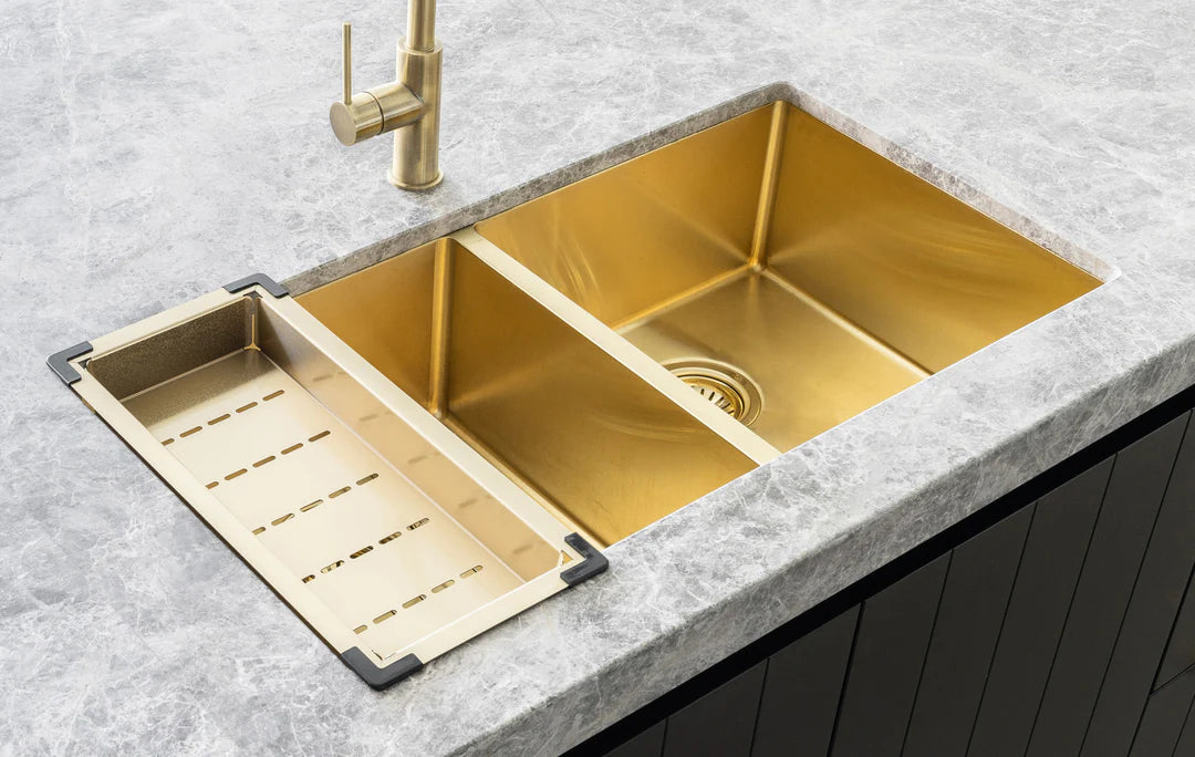 Lavello Kitchen Sink Colander Brushed Bronze Gold