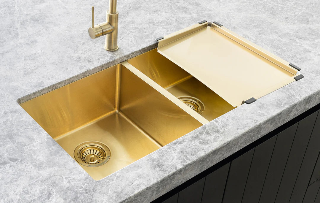 Meir Lavello Dish Draining Tray - Brushed Bronze Gold