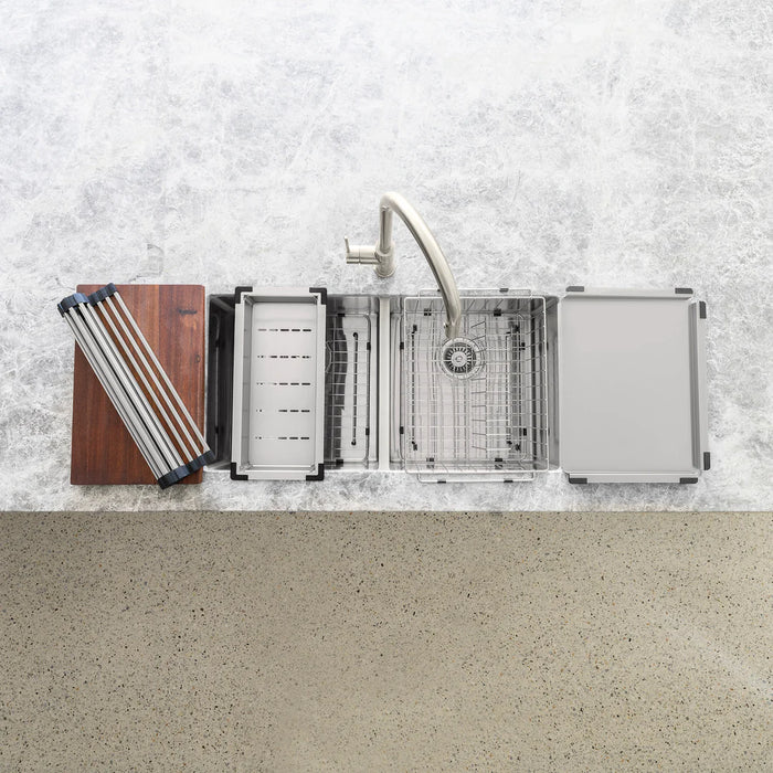 Meir Lavello Stainless Steel rolling mat protector Chrome