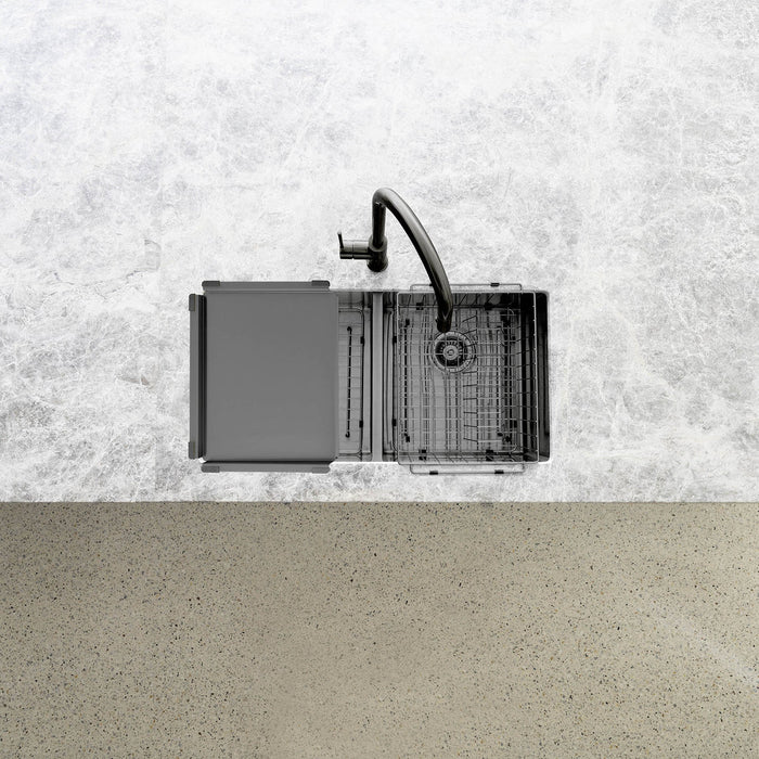 Meir Lavello Dish Draining Tray - Gunmetal Black