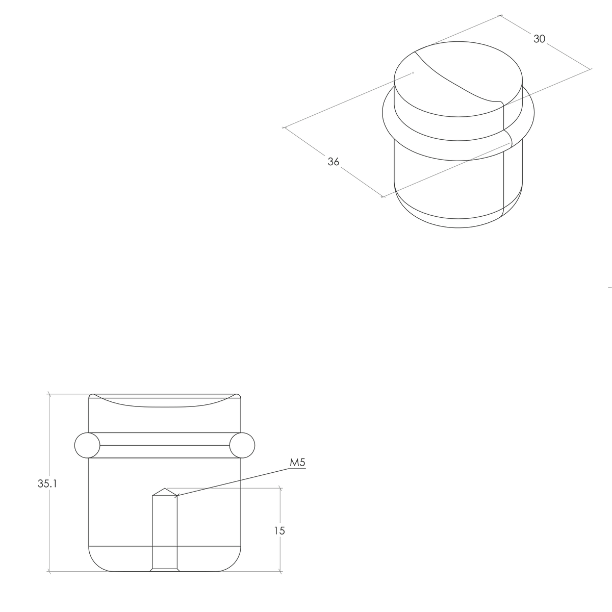 Momo Luv Door Stop - Line Drawing