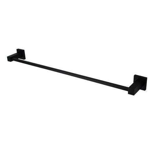 Modern National Lux Single Towel Rail 600mm - Matte Black