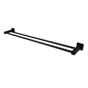 Modern National Lux Double Towel Rail 600mm - Matte Black