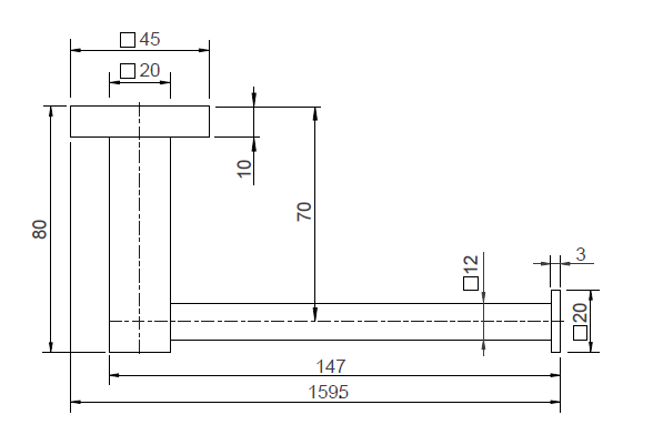 Lux Toilet Paper Holder line drawing